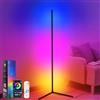 CS COSDDI Lampada a stelo a LED Smart per soggiorno e camera da letto - Dimmerabile con telecomando e APP, 16 milioni di colori, modalità musicali, modalità DIY e timer - Lampada angolare Smart per il