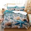 BNREDA Copripiumino tartaruga 135x200,Set di biancheria da letto con animali marini 3D,con motivo a delfino, pesce tropicale, corallo, per adulti e bambini (D, 200x200cm)