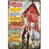 SUPERDANT Cartello Stradale di Capra Cartello di Latta Animale Poster Retrò In Metallo Vintage Arte di Campagna Cartello Citazione Ispiratrice Decorazione per Arte Murale Vintage Targa Poster