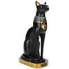 Cyrank Dea del Gatto Egiziano, Statua della dea del Gatto da Collezione Bastet Cat con figurina di Gatto Egiziano in Resina per la Decorazione Domestica(L)