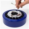 Starlet24, posacenere per esterno, posacenere antivento in metallo, stabile, rotondo, piatto, Metallo, Blau