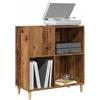 Nqyjm Mobile per dischi in legno ingegneria invecchiata, 84,5 x 38 x 89 cm, mobile per giradischi, supporto per dischi in vinile, mensola per CD elegante pratica moderna durevole robusta