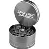 Santa Cruz Shredder Macinino in metallo per erbe aromatiche con parte superiore zigrinata per una presa più forte, 3 pezzi, grande, 6,9 cm, grigio
