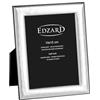 EDZARD Cornice portafoto Montella (per foto da 10 x 15 cm), elegante placcata argento, antiossidante, superficie strutturata, con retro decorativo in legno, da appoggiare, cornice in argento, regalo