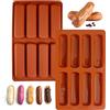 WHC 2 Stampi Silicone Rettangolari per Barrette Cereali 8 cavità