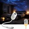 Generic Proiettore di luce notturna 2 in 1 con proiettore a stella, USB, portatile, per camera da letto, mini lampada da parete a LED per bambini e adulti, decorazione da soffitto da sogno (10 pellicole di