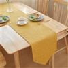 Odot Runner Tavola Moderno, Runner da Tavolo in Lino, Colore Puro Tovaglie Runner Tavolo, Decorativo Panno per Interni, Cucina, Feste, Decorazione (30x210cm,Oro)