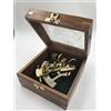 Ganga Nautical Sestante in ottone nautico da 12,7 cm con bella scatola di legno di design