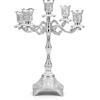 Gugxiom Portacandele in metallo a 5 bracci, 31 cm, portacandele in metallo, stile retrò, decorazione da tavolo per feste, casa e matrimoni