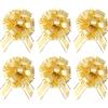 ELNX 6 Fiocchi Grandi da 17 cm, Fiocchi per Auto, Nastri per Balli di fine Anno, Fiocchi per Confezioni Regalo, Decorazioni per Auto, Fiocchi per Confezioni Regalo per Auto da Matrimonio(Oro)