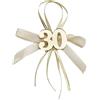 PuntoCasaStore 12 PZ Applicazione Numero 50° Plexiglass Gold con Fiocco e Fiori Decorativi Bomboniere Nozze Oro Anniversario Matrimonio Evento
