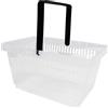 Gerso 1 cestino della spesa in plastica con manici, portata 20 litri, Larghezza 40 cm impilabili trasparente