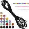 LEREATI Filo Elastico per Braccialetti Resistente, Cordoncino Elastico 1mm x 5m Elastici Braccialetti Cordino Elastico, Filo Nylon per Collane Perline Braccialetti Fai da Te Cucire (Nero)