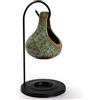 WD&CD Bruciatore di Oli Essenziali Sospeso, Brucia Essenze Ceramica, Aroma Lamp Porcellana Portacandele Decorazione, Diffusore di Oli Essenziali per Casa Camera da Letto/Decorazione/Yoga (Verde)