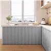 APMOE Tendina Sottolavello Cucina/Bagno Impermeabili Multifunzionali, Tenda per Scaffale/Cabina Armadio,Tendina Sottolavello Bagno con Binari Scorrimento Autoadesivi per Mobile(Grigio,80x80cm)