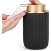 Segbeauty Dispenser Schiuma, 320ml Dispenser Sapone Cucina, Dispenser di Sapone Manuale in Ceramica, Erogatore Sapone Liquido, Schiumatore per Shampoo, Bagnoschiuma