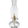 DLSixYi Grandi lampade a olio vintage trasparenti per uso interno Decorazioni per la casa Illuminazione a strisce Lampada a cherosene in vetro tondo piatto Classica vecchia lanterna a olio Lampada da uragano