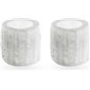 NKlaus 2x Portacandele in Selenite Naturale 6x6cm Gemma Candeliere Decorazione Cristallo di Quarzo 15593