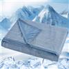 VK·LIVING Coperta refrigerante estiva double face con arc-chill giapponese 3.0 Q-Max ≥0,5, leggera, traspirante, rinfrescante, per letto, divano, viaggio, adulti, bambini, 200 x 220 cm, blu
