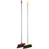Apex Set 2 Scope Compatte per Interni con Manico - Setole Morbide per Superfici Delicate - Colori Fluo Fuxia e Giallo