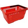 GERSO - 1 cestin della spesa in plastica con manici, portata 20 litri, Larghezza 40 cm impilabili rossi