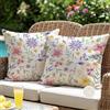 ViaElayu Cuscini da Esterno Impermeabili 50x50 Fodere Cuscini Decorative Floreali ad Acquerello Cuscino Copricuscino per Divano Camera da Letto Soggiorno Giardino Terrazza Set di 2