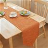 Odot Runner Tavola Moderno, Runner da Tavolo in Lino, Colore Puro Tovaglie Runner Tavolo, Decorativo Panno per Interni, Cucina, Feste, Decorazione (30x240cm,Arancione)