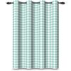 ggaimwf 135x175cm Plaid Tenda con occhielli Quadri Buffalo Verde menta e bianco Quadrati a quadretti Fattoria Occhiello Oscurante Tende per finestre per Camera da letto Soggiorno,1 pannello singolo