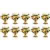 Nuptio Vasi D'oro per Centrotavola Matrimonio - 10 Pezzi Vaso Urna Metallo Altezza 16.4cm Eleganti Centrotavola per Matrimoni Sfusi Tavoli - Urne Vaso Piccolo Fiore Tromba per Decorazioni Casa Festa