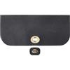 CALFOVERA Copri-Borsa in Pelle PU da 23.1 x 10cm, Rettangolare, da Cucire, con Chiusura A Torsione, Accessorio di Ricambio per Borse in Pelle, per Realizzare Zaini e Tracolle Fai da Te (Nero)