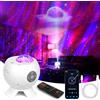 AOOTE Proiettore Luminoso Galaxy, LED Proiettore Cielo Stellato Lampada, 18 Aurora, 8 Rumore Bianco, con Smart App, Timer e Telecomando, Bluetooth Musicale, per Adulti e Bambini, Letto e Soggiorno