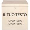 Creative Deco Scatola Personalizzata Porta Buste in Legno per Matrimonio | 29 x 25 x 30 cm | Salvadanaio non Apribile con Coperchio, Serratura e Chiave | Scatola con il tuo Testo, Cassetta Porta Carte