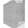 Bcuuozeeing 10 adesivi per piastrelle, effetto marmo, 60 x 30 cm, piastrelle adesive per cucina, piastrelle autoadesive, impermeabili, rimovibili, per parete posteriore della cucina, bagno, armadio (grigio)