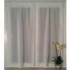 mauro Coppia Tendine a Vetro per Finestra e Porta confezionate- Larghezza 60/80 cm -Tessuto Bianco Effetto Lino (Finestra cm 60x150)