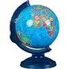 ESTINTENG Salvadanaio a forma di globo, decorazione da scrivania e oggetti decorativi, in PVC, grande capacità, può essere conservato e recuperato (sfondo blu)