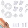 Catime 2 Kit di Ricambi per Tende a Rullo, 25mm Set Staffa per Tende a Rullo Finestra, 3 m Accessori per Riparazione e Montaggio di Tende Oscuranti Laterali, Catena di Perline e Doppia Tenda Avvolgibile