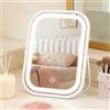 VETIVAGE VELVET VISAGE VETIVAGE - Specchio da trucco con LED ricaricabile a 3 colori, 25,4 x 20,3 cm, per toeletta, portatile, da viaggio, con touch screen dimmerabile