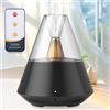 WIYETY Diffusore di aromaterapia per oli essenziali: WIYETY Diffusore intelligente di aromaterapia, umidificatore ad ultrasuoni per camera da letto con luce LED e telecomando, capacità 150 ml per camera da
