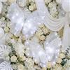 Yinkin 2 Pz Farfalle LED Giganti da 50,8 cm Mariposas Grandes para Decoracion Farfalle 3D Luminose per Matrimonio, Festa di Compleanno, Baby Shower, Decorazione (Bianco)