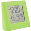 Leapiture Sveglia Solare Ecologica - Orologio da Scrivania Con Display LCD per Meteo - Ricarica Solare (Verde)