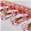 GIVBRO 3m perline di cristallo nappa frange Trim appeso ciondolo nastri di pizzo Egding rifilatura per cucire decorazione domestica accessori costume rosa