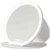 Homirty Specchio Trucco con Luci a 3 Colori, Specchio Trucco Pieghevole Portatile, Specchi Ricaricabile con Luce, Specchi da scrivania per Viaggio, 3 Modalità di Luci Luminosità Regolabile (Bianco)
