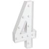 PHOYUXM Numero di luci a LED, 100 cm, numero grande con lampadine, 0 1 2 3 4 5 6 7 8 9, con scatola della batteria, 2000 - 3000 K, per feste di laurea, matrimoni (4)