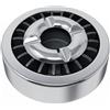 Starlet24, posacenere per esterno, posacenere antivento in metallo, stabile, rotondo, piatto, Metallo, argento