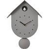 I-TOTAL® - Orologio a Cucù Colorato da Parete con Uccellino - Design Moderno, Orologio Decorativo per Casa, Cucina e Cameretta (GRIGIO)