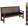 sunnypillow Cuscino per Panca da Giardino 200 x 40 x 5cm - Spessore 5 cm - Rivestimento Rimovibile, Resistente e Ideale per Uso Esterno in Giardino, Terrazza, Balcone - Nero