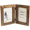 Sass & Belle, Doppia Cornice portafoto, Legno Scuro