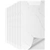 Bcuuozeeing 10 adesivi per piastrelle, effetto marmo, 60 x 30 cm, piastrelle adesive per cucina, piastrelle autoadesive, impermeabili, rimovibili, per parete posteriore della cucina, bagno, armadio (bianco)