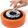 Starlet24, posacenere per esterno, posacenere antivento in metallo, stabile, rotondo, piatto, Metallo, Orange