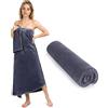 LIAILA Asciugamano da Bagno XXL 100x200 cm, Microfibra Telo Bagno, Grigio Scuro Asciugamano da Doccia, Super Assorbente Morbido Asciugamano Grande, Asciugamani Bagno Ideali per Famiglia Hotel Sauna